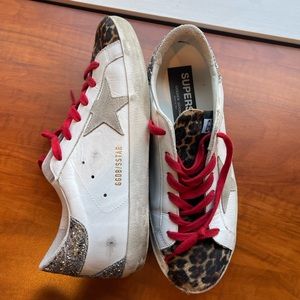 Red Cheetah Golden Goose sneakers